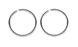 Pair of Seamless Rings 18g-16g-Annealed Stainless Steel-No Tools Needed-Cartilage Earring-Lip-Nose