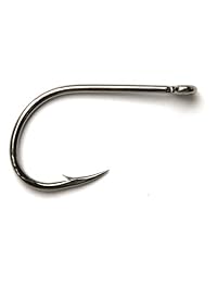 Mustad Ultra Point mango largo kirbed punto Big Gun anzuelo gancho (25 unidades), color níquel negro, Rojo