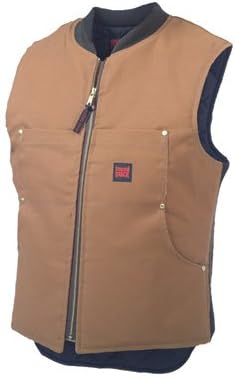 Tough Duck Men's Quilt Lined Vest, Brown, Medium