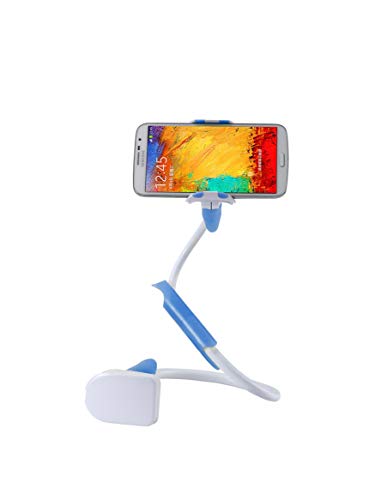 Cell Phone Clip Holder, Gooseneck Clamp Universal Lazy Mount Flexible Long Arm Bracket for 3.5-6.3 Smartphone Stand for Bed, Office, Kitchen, Compatible with iPhone X/8/7/6/6S Plus Samsung S8/S7 - Thumbnail 5