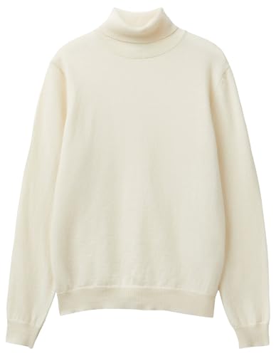United Colors of Benetton Maillot de Cyclisme M/L 1002d2348 Sweater, Blanc crème 000, M Femme