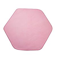 ITOY&IGAME Playhouse Mat, Thicken Hexagonal Kids Tent Mat Soft Coral Playhouse Mat Coral Carpet for Kids Tent Playhouse Indoor Outdoor Fun 55x47x0.47in Pink