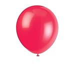 Unique Party Latex Balloons, 9", Ruby Red