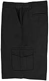 Full Blue Big Men's Cargo Shorts with Expandable Waist