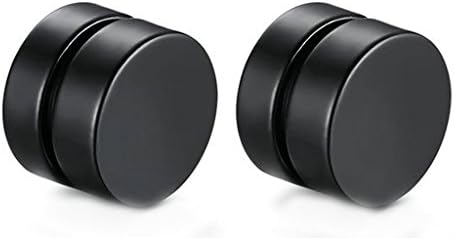 Stainless Steel Earrings, Men Earrings Korea Style Ear Clip No Piercings Black Epinki
