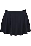 Hilor Women's Solid High Waisted Skirted Bikini Bottom Athletic Swim Skirt Swimdress