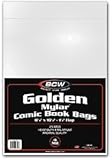 BCW Golden Comic Mylar Bags 4 Mil - Archival Comics Collecting Supplies