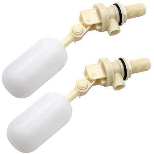 M.Z.A 2Pcs PVC Float Ball Valve, 1/2" NPT Automatic Fill Feed Humidifier Dog Water Bowl Float Valve for Cattle Sheep Water Tank Ponds Fish Aquarium Livestock