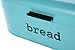 Large Bread Box for Kitchen Counter - Bread Bin Storage Container With Lid - Metal Vintage Retro Design for Loaves, Sliced Bread, Pastries, Teal, 17 x 9 x 6 Inches