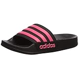 Adidas Girl's Adilette Shower Sandal, Glory Pink/Black, 12 Medium US Little Kid