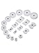 Mudder 20 Pieces Watch Back Press Fitting Dies Watch Repair Tool Kit Round and Rectangular