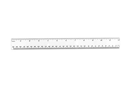 Clear Plastic Rulers 2 Pack 12- Inch 6- Inch Straight Ruler Measuring Tool for Classroom, Home, Office, Architecture, Sewing | 2 Scale cm & INCH - Thumbnail 4