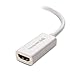 Cable Matters 4K Mini DisplayPort to HDMI 4K Adapter (Mini DP to HDMI Adapter) in White - Thunderbolt and Thunderbolt 2 Port Compatible