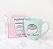 Pusheen Coffee Mug Polka Dot Cute Gifts Cat Mug Lovers Cool Blue 18 Oz Catpusheeno Mug (Mint Polka Dot)