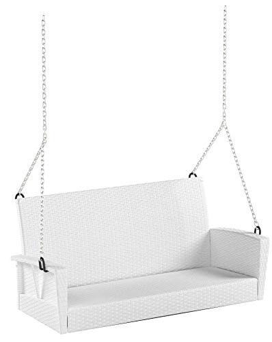 Coral Coast Soho Wicker Porch Swing with Free