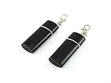 Skyway Pocket Ashtray with Keychain Clip - Set of 2 - Black