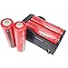 ON THE WAY®4pcs 3.7V 18650 4000mah Rechargeable Li-ion Battery with PCB and 18650 battery Charger for LED Flashlight, Headlamps, search light lamp, etc