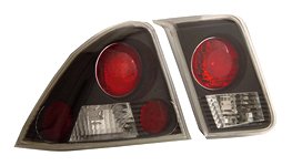 Anzo USA 221048 Honda Civic Black Tail Light Assembly - (Sold in Pairs)