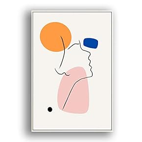 Framed for Living Room Bedroom Minimalist Abstract for