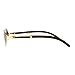Retro Art Nouveau Vintage Style Small Oval Metal Frame Sunglasses Yellow Gold