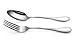 Artaste 56426 Rain 18/10 Stainless Steel Table LARGE SERVING Spoons and Forks Set, of 6 in Each, Silver
