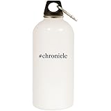 #chronicle - White Hashtag 20oz Stainless Steel Water Bottle with Carabiner