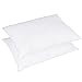 puredown White Goose Feathers Down Pillows, Hotel Bed Pillows Standard/Queen Size Set of 2, Soft Pillows for Sleeping with 100% Cotton Cover