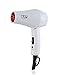 HTG 1000W Tourmaline Dual Voltage Travel Hair Dryer 120/240V With Folding Handle and Light Weight Hair Dryer Real 1000W Mini Hair Dryer Dual Voltage Folding Handle ALCI Plug Travel Blow Dryer (White)