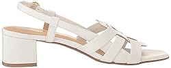 Trotters Women's Luna Heeled Sandal, White, 11 Wide
