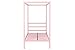 DHP Modern Canopy Bed with Built-in Headboard - Twin Size (Pink)