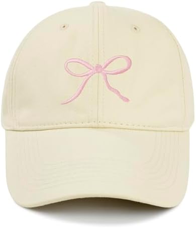 Pink Bow Embroidered Baseball Cap for Women Trucker Hat  display picture 3