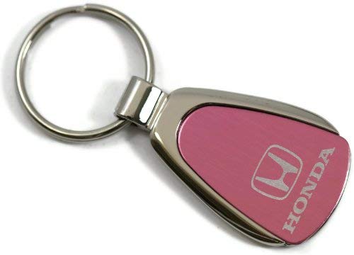 Honda Pink Teardrop Key Fob Authentic Logo Key Chain Key Ring Keychain Lanyard (Certified Refurbished)
