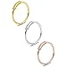 Ruifan 3PCS 316L Surgical Steel Seamless Continuous Hoop Rings Nose Eyebrow Tragus Lip Ear Ring BCR 22 Gauge 8MM - Mix Color