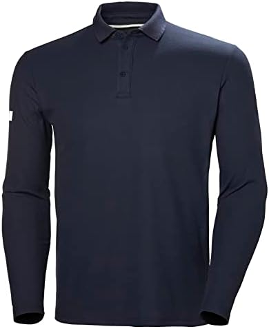 Men's Crewline LS Polo, Navy, L