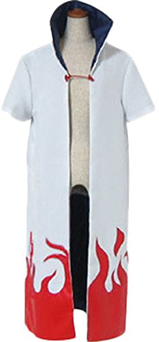 Pulla-A Naruto 4th Yondaime Hokage Cosplay Costume Stand Collar Cloak