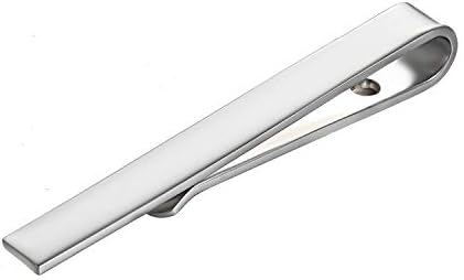 Yoursfs ネクタイピン シルバー シンプル タイピン 真鍮製 クリップ型 おしゃれ 高級 ネクタイ ピン メンズ アクセサリー プレゼント