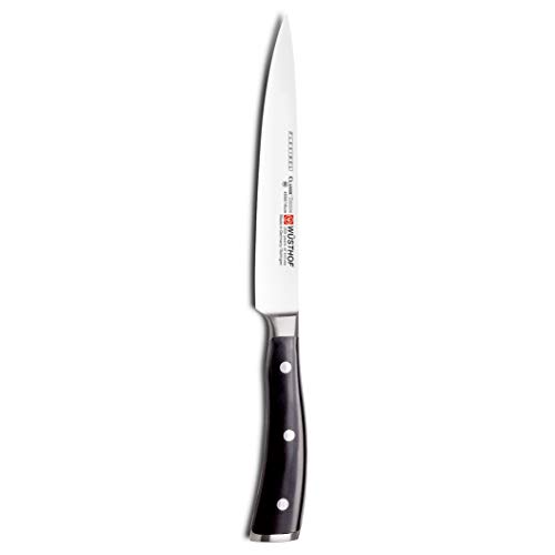 Wuesthof Classic Ikon 6 Inch Fillet Knife, Black