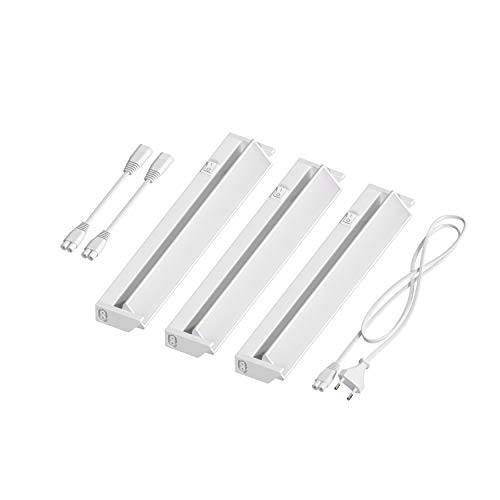 ledscom.de LED Unterbau-Leuchte LIWO 35cm, schwenkbar, je 538lm, weiß 3er Set