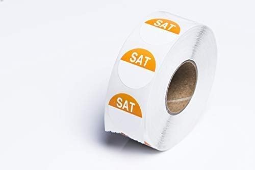 Food Hygiene Labels Food Label Day Dots Saturday (Orange) - 1 Roll - 1000 Stickers - Freezer Adhesive
