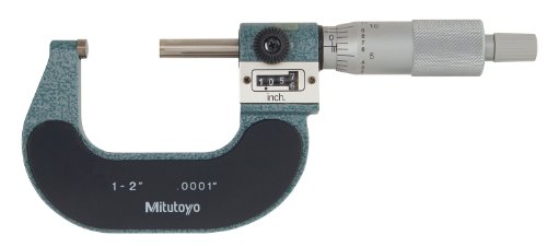 UPC 603908051558, Mitutoyo 193-212 Digit Outside Micrometer, Friction Thimble, 1-2&quot; Range, 0.0001&quot; Graduation, +/-0.0001&quot; Accuracy