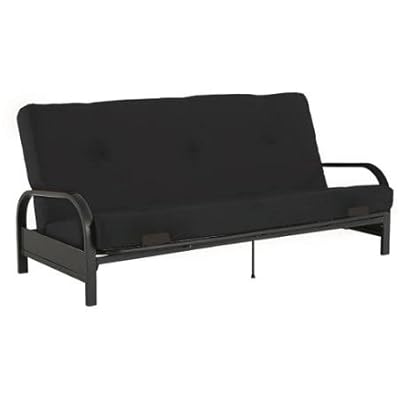 Mainstay Metal Arm Black Futon with 6" Mattress