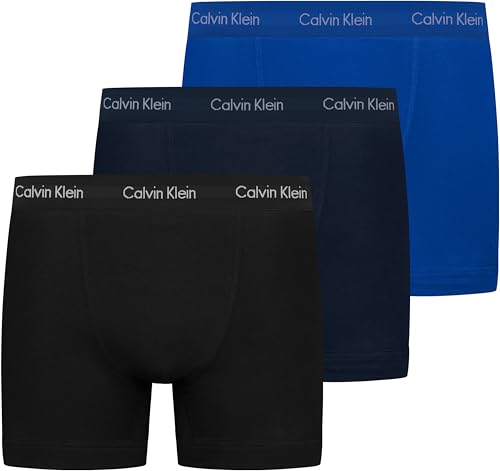 Uomo Pantaloncini Boxer Confezione da 3 Intimo, Multicolore (C-Black/Blu/Blu), M