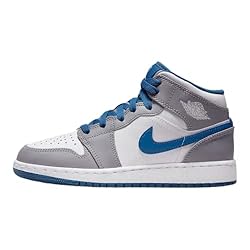 NIKE Jordan 1 Mid Grade School Big Kids Cement