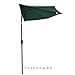 Yescom 9Ft Green Outdoor Patio Half Umbrella Cafe Wall Balcony Door 5 Ribs Tilt Aluminum Sun Shade