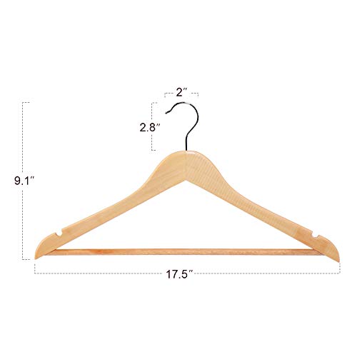 HOUSE DAY Wooden Hanger 20 Pack Wooden Suit Hangers Wooden Clothes