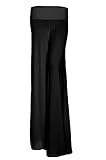 Women's Fashion Wide Leg Flare Comfy Yoga Dance Fold Down Waist Pants USA