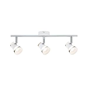 Paulmann 6664 Spotlight Clear 3×4,3W wit mat/chroom 230V metaal acryl 666.64 plafondlamp lamp LED plafondlamp…