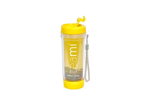 Teami BPA Free Plastic Tumbler, Yellow, 13.5 Oz.
