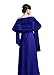 Sheer Soft Chiffon Bridal Women's Shawl For Special Occasions Ture Royal Blue
