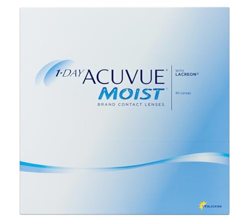 Acuvue 1-DAY ACUVUE MOIST –Reemplazo Diario – protección UV – 90 lentes +1.00 radio 8.5